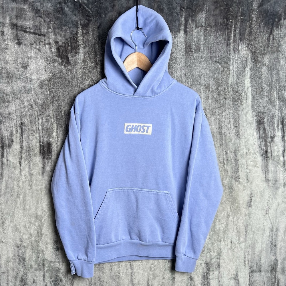 Ghost Limited Edition Box Logo Blue Sweatshirt Hoodie Men's Small